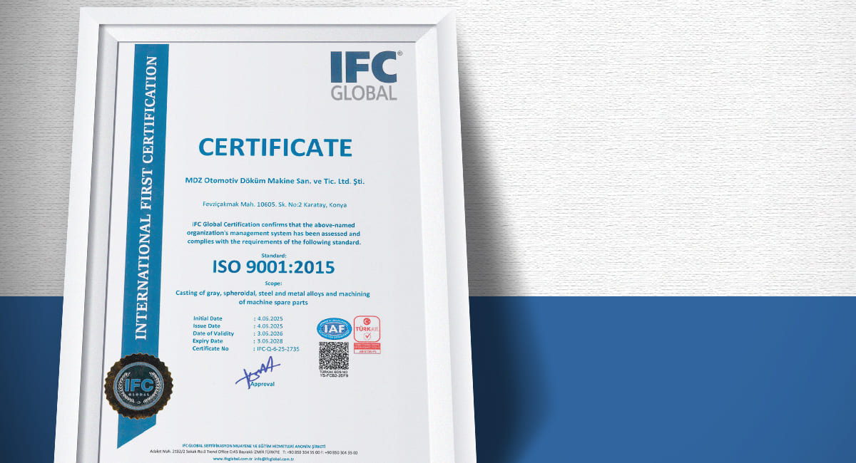 MDZ Concrete Mixer Certificate